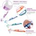 Frcolor 4-Piece Prosthesis Toothbrush Set - Soft Bristle Cleaning Tool for Dentures & Prosthetic Care - Buy Online on GoSupps.com