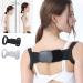Posture Corrector Women and Men Back Brace Alignment Humpback Orthosis Pain Relief Shoulder Support Adjustable Back Straightener Back Posture Black-X-Large Black-X-Large(White) - Buy Online on GoSupps.com