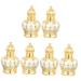 CAXUSD 6 STK bottling essential oils holy water bottle travel bottles with essential crown oils Christian holy water bottle 10 ml roller bottles Baptism decorations glass jug cute goldenx3st 6.3x3.5cmx3pcs