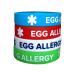 IDmed Medical Alert Silicone Bracelets 7.1 inches for Kids Teens Food Allergy Asthma Autism ICE Wristband Egg Allergy