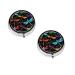 (Cute Dragonfly) Round Pill Box 3 Compartment Pill Box Mini Decorative Pocket Purse Portable Travel Medicine Tablet Vitamin Holder Organizer Pill Case