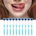 10-Piece Tongue Cleaner Set with Silicone Handle Oral Hygiene Tool for Fresh Breath & Dental Care - Blue - Buy Online on GoSupps.com
