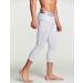 TSLA Men's 3/4 Compression Pants - Cool Dry Workout Tights for Running & Yoga, White - Large - Buy Online on GoSupps.com