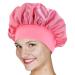 Satin Hair Towel Hair Plopping Towel - Elegant Satin Hair Towel for Women Chic Silk Hair Wrap Comfortable Hair Turban Wrap for Home Pink