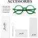 JOVAKIT Retro Round Blue Light Glasses for Men & Women - 90s Style Frame - Computer Eyeglasses - All Green 48mm - Buy Online on GoSupps.com