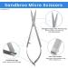 SANDBROS Straight Cuticle Scissors Grooming Professional Self Opening Scissors from Stainless Steel - Scrapbooking and Decoupage Straight Scissors - Buy Online on GoSupps.com
