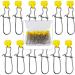 40Pcs Stainless Steel Fishing Line Sinker Slides Catfishing Rig with Duo Lock Snaps Heavy Duty Sinker Slider Swivel Snap Kit for Fishing Tackle Yellow