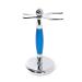 Luxury 4-Piece 5-Blade Razor Shaving Set for Men | Safety Razor Grooming Gift Set | Alloy Handle | Metallic Cobalt Blue - Buy Online on GoSupps.com