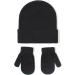 XYIYI Newborn Baby Winter Beanie Hat Mitten Set - Warm Knitted Hat Glove Set for Boys Girls 3-18 Months - Black2 - Buy Online on GoSupps.com