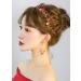 Missgrace Bridal Red Crystal Leaf Hair Vine and Earrings Set - Wedding Vintage Headband for Women, Perfect for Parties and Halloween - Buy Online on GoSupps.com