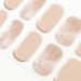 DANNI & TONI 28 Stickers Semi Cured Gel Nail Polish Strips Gel Nail Stickers (Beachside Dreams) Salon-Quality Gel Nail Polish Strips Manicure Stickers Set-Marble Pattern Foil Stamping