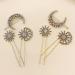 6PCS Metal Hair Forks 3.14 inch U Shape Updo Hair Sticks & Hair Clips for Thin Thick Hair  Moon & Star Rhinestone Retro Hairpins Hair Sticks Hair Accessories for Women MOESUYUM