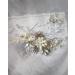 Kercisbeauty Wedding Pink Blue Rhinestones White Flower Hair Comb with Crystal Beads for Brides Bridal Headpiece Prom Hair dress(Silver) - Buy Online on GoSupps.com