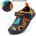 HOBIBEAR Kids Water Shoes - Quick Dry Closed-Toe Sandals for Boys and Girls | Toddler/Little Kid Size 5 | Black-Orange - Buy Online on GoSupps.com