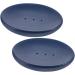 Cabilock 4 Pcs Soap Box Bathroom Soap Holders Bathroom Accessories Simple Soap Dish Ceramics Dark Bluex2pcs 11.00X8.00X2.00CMx2pcs - Buy Online on GoSupps.com