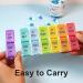 Detachable Weekly Pill Box Organizer - 7 Day 2 Times a Day - 14 Compartments - Travel Pill Holder for Vitamins and Medication - Rainbow B - Buy Online on GoSupps.com