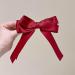 Silky Boho Satin Hair Bows Red Bow Hair Clips Satin Hair Clips Clip Plain Bow Hairpin Headwear French Hair Clip Ponytail Accessories Jewellery (Red) - Buy Online on GoSupps.com