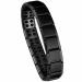 ZXCVB Titanium Power Magnetic Field therapy bracelet black magnetic hardship band two-row magnetic slim fit bracelet men's magnet hardship