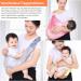 Hinataa Breathable Baby Sling | Adjustable & Quick-Drying Baby Carrier Wrap | 3D Network Design | Thick Shoulder Straps for Summer & Beach | Ideal for Newborns (Gray) - Buy Online on GoSupps.com