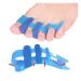ALINZO Gel Toe Separators 4pcs - Orthopedic Bunion Splint & Big Toe Straightener for Hallux Valgus - Hammer Toe Corrector & Foot Brace for Bunion Relief (Blue)