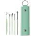 Fovolat Earwax Removal Tools | Ear Removal Tool Ear Wax Curette | Stainless Steel Ear Cleaning Tool Set with Storage Box for Adults Men and Women Light Green