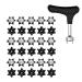 30 pieces golf shoes spikes anti-slip golf shoes spikes pins replacement soft fast turning bolt with golf spike wrench for golf training help