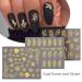 3D Metallic Gold Nail Stickers for Acrylic Nails - Self Adhesive Decals with Flowers, Leaves, and Lines - 12 Styles - Nail Art Supplies for Women, Girls, Kids - Buy Online on GoSupps.com