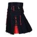 Cewifo scottish skirt men classic cut Scottish hybrid garden with a high waist men traditional kilt slim outdoor men scottish skirt narrow fit regular xxl a07142-red