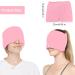 ABRVUAHM Migraine Relief Cap Reusable Cold Hot Therapy Migraine and Headache Relief Cap Cold Pack with Head Wrap for Stress Relief Tension Headache Sinus Stress Puffy Eyes (Pink) - Buy Online on GoSupps.com