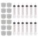 Press in Bottle Adapter fits Bottles 24 mm (0.94 Inches) Outer Neck of Bottle Paired with 10 ml Clear Oral syringe (Pack of 12)