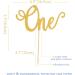 Gold 1st Birthday Cake Topper - Baby One Birthday Single-sided Gold Glitter Cake Topper One Anniversary Marriage Cake Decoration First Birthday Party Cake Smash Decorating Supplies (gold16) - Buy Online on GoSupps.com