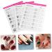 Beavorty 24 Sheets coloring exercise book Nail Shape Templates Nail Art Practice Tool Manicure Training Tools nail art practice book Cards for Nail Art Paper pattern white practice supplies - Buy Online on GoSupps.com