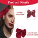 Doromy 6 Packs Big Hair Bow Clips Red Black Bow Hair Barrettes Cute Kawaii Bowknot Hairpins Satin Bow Hair Accessories French Hair Barrettes for Women Girls Christmas Parties - Buy Online on GoSupps.com