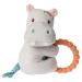 Mary Meyer Soft Baby Rattle with Soothing Teether Ring  6-Inches  Jewel Hippo