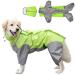 Raincoat for dogs dog rain coat waterproof dog coat with a hood light rain jacket dog suitable for medium and large dogs the dog playground and vacation with dog -green (26)