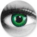 Colored green black contact lenses Shining + container of funnylene soft without strength as a 2 -pack - perfect for Halloween carnival carnival or carnival