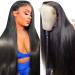 13X6 HD Lace Front Wigs Human Hair Wig For Black Women 180 Density Straight Transparent Glueless Lace Frontal Wig Human Hair Brazilian Real Virgin Human Hair Wig Pre Plucked With Baby Hair 16 Inch 16 Inch 13X6 Straight Full Lace Wig