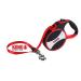 Cong roll -out dog leash in 7.5m length I For large dogs up to 50kg i size L i high -quality roller linen with break & lock system in red i comfortable leash with soft handle & reflective belt red large
