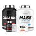Superset Nutrition | Expert Mass Gain Program - Mass Advanced 2.5kg Chocolate - Creatine Hardcore - Bcaa Xtreme - Xenatest Hardcore