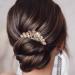 Bohend Rhinestone Hair Comb Crystal Hairpieces Wedding Bun Comb Hair Styling Accessories for Women and Girls (2)