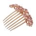 Angoily Womens Barrettes for Hair Wedding Hair Clip Flower Hair Accessories Hair Gems for Women Prom Hair Accessories Women Headpiece Bridal Tiara Pink Hair Piece Diamond Bride
