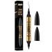 Eyebrow Pencil Double Ended MakeupPrecision Tip with 4fork Waterproof Outliner for Women and Girls Gray