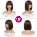 10 Inch Dark Brown Straight Bob Wig with Bangs - Brazilian Remy Human Hair, 130% Density, Glueless Full Machine Made Wig for Black Women - Buy Online on GoSupps.com