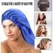Ladaypoa Long Satin Hair Hood - 2 Pieces Women's Extra Large Silky Sleeping Cap - Black & Blue | Ideal for Hair Protection & Overnight Comfort - Buy Online on GoSupps.com