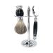 HRTC men's shaving brushes natural cosmetic honey-tachhaar-hair-beard-shaving brush holder fashionable male metal rasier brush stand simply 10x16.5cm silver