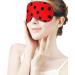 Black Dot Ladybugs Eye Mask - Soft Sleep Blindfold for Men & Women | Travel Nap Eye Cover with Adjustable Strap - Buy Online on GoSupps.com
