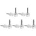 sourcing map 5 Pairs TPU High Heel Tips Shoes Replacement Tap Caps for Women High Heel Shoes 3mm Pin 8mm Round Shape Heel Repair Caps Transparent