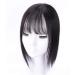 LXUE Realistic Crown Hairpieces with Bangs - Human Hair Clip-in Topper for Women with Hair Loss - 8 Dark Brown 20cm Hairpiece - Buy Online on GoSupps.com
