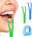 Dental flowers flowed flowed Pick dental floss holder 2PCs dental holder interdental cleaning oral hygiene tooth cleaning dental products perfect for families hotels and travel with dental flowed