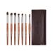 Natural pony hair eyes shadow brush set with travel bag by enzo ken horse hair eyes make-up brush for eyebrow eyeline nasal contour eye raw smoky eyes cosmetics make-up kit.E200